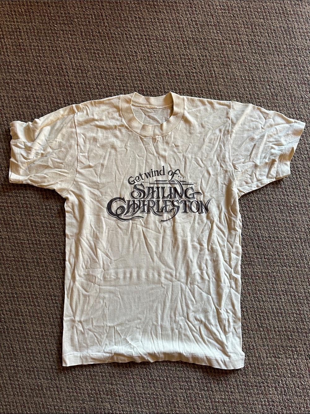 Get Wind of Sailing Charleston Vtg Graphic Tee - White